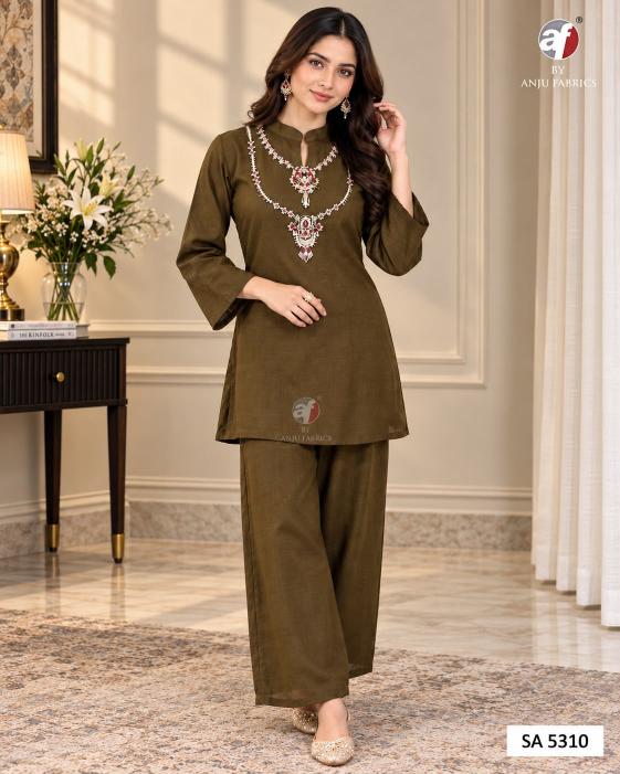 Anju Fabrics 5310 catalog ladies coord set wholesale price