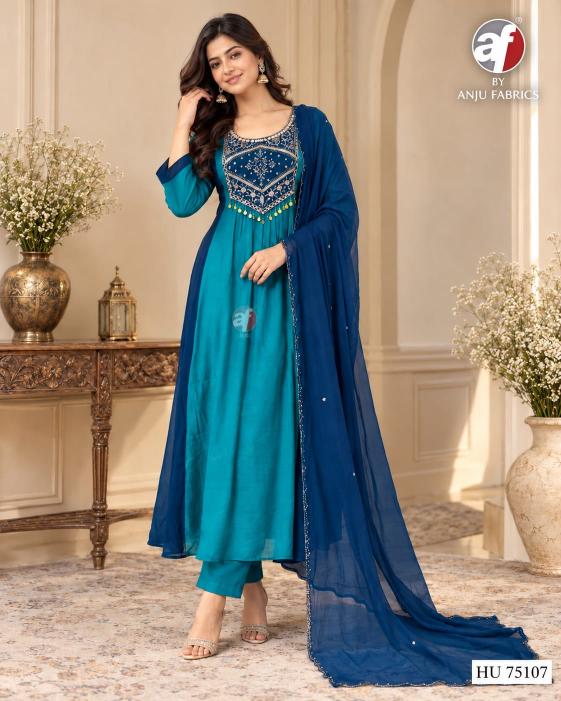 Anju Fabrics 75107 catalog wholesale designer wear kurti
