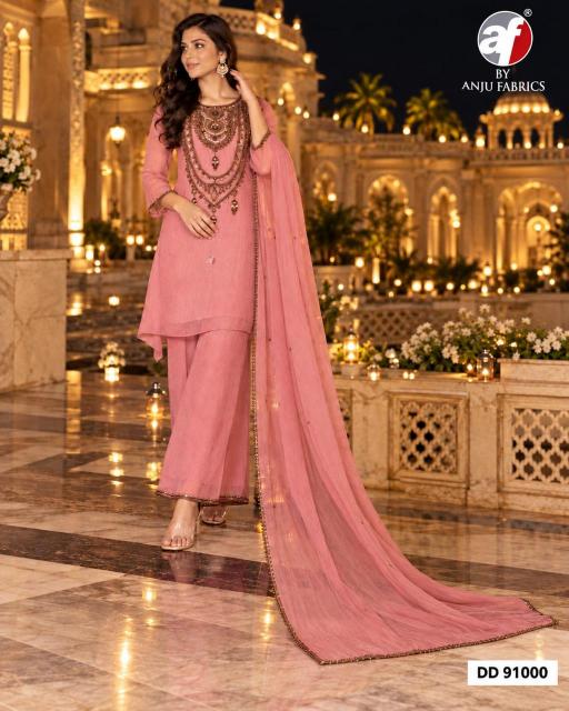 Anju Fabrics 91000 catalog tzu kurtis wholesale