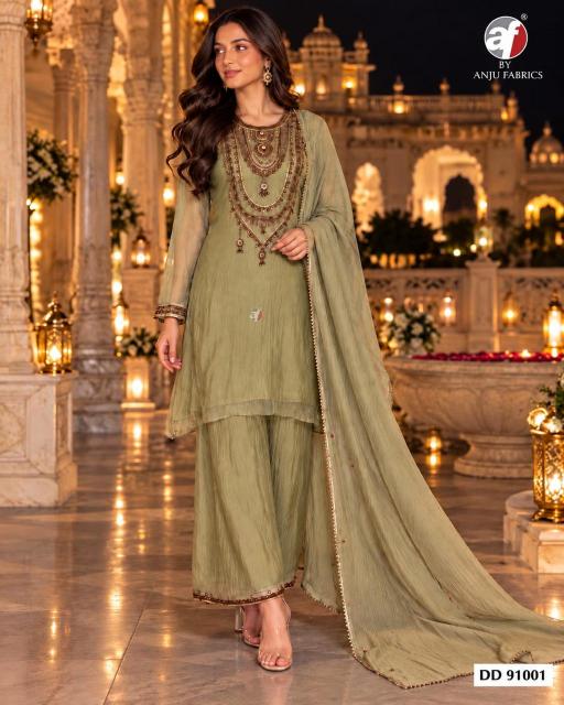 Anju Fabrics 91000 catalog tzu kurtis wholesale