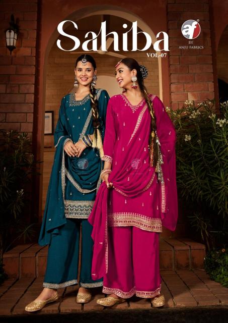 Anju Fabrics Sahiba Vol 7 catalog wholesale kurti market ahmedabad