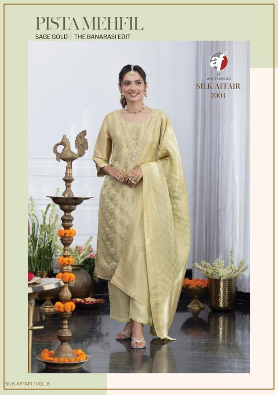 Anju Fabrics Silk Affair vol 6 catalog party wear kurtis wholesaler in delhi ncr