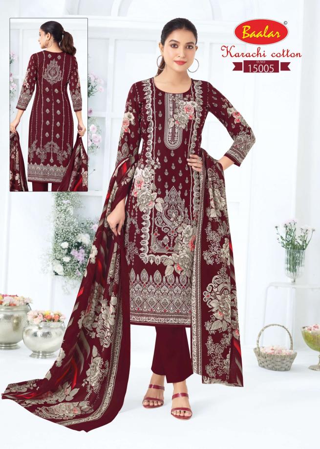 Baalar Karachi vol 15 – Dress Material Wholesale Catalog