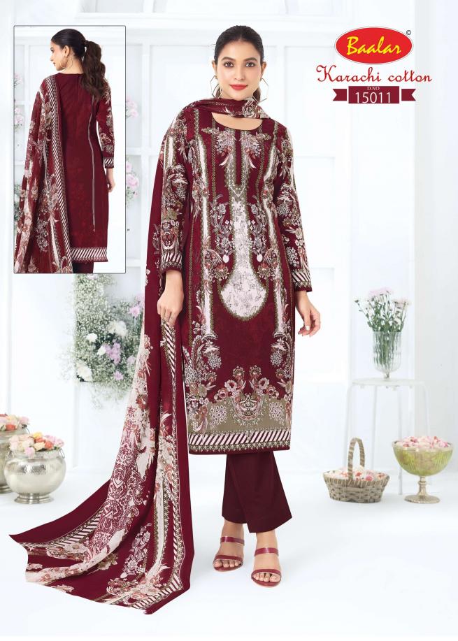 Baalar Karachi vol 15 – Dress Material Wholesale Catalog