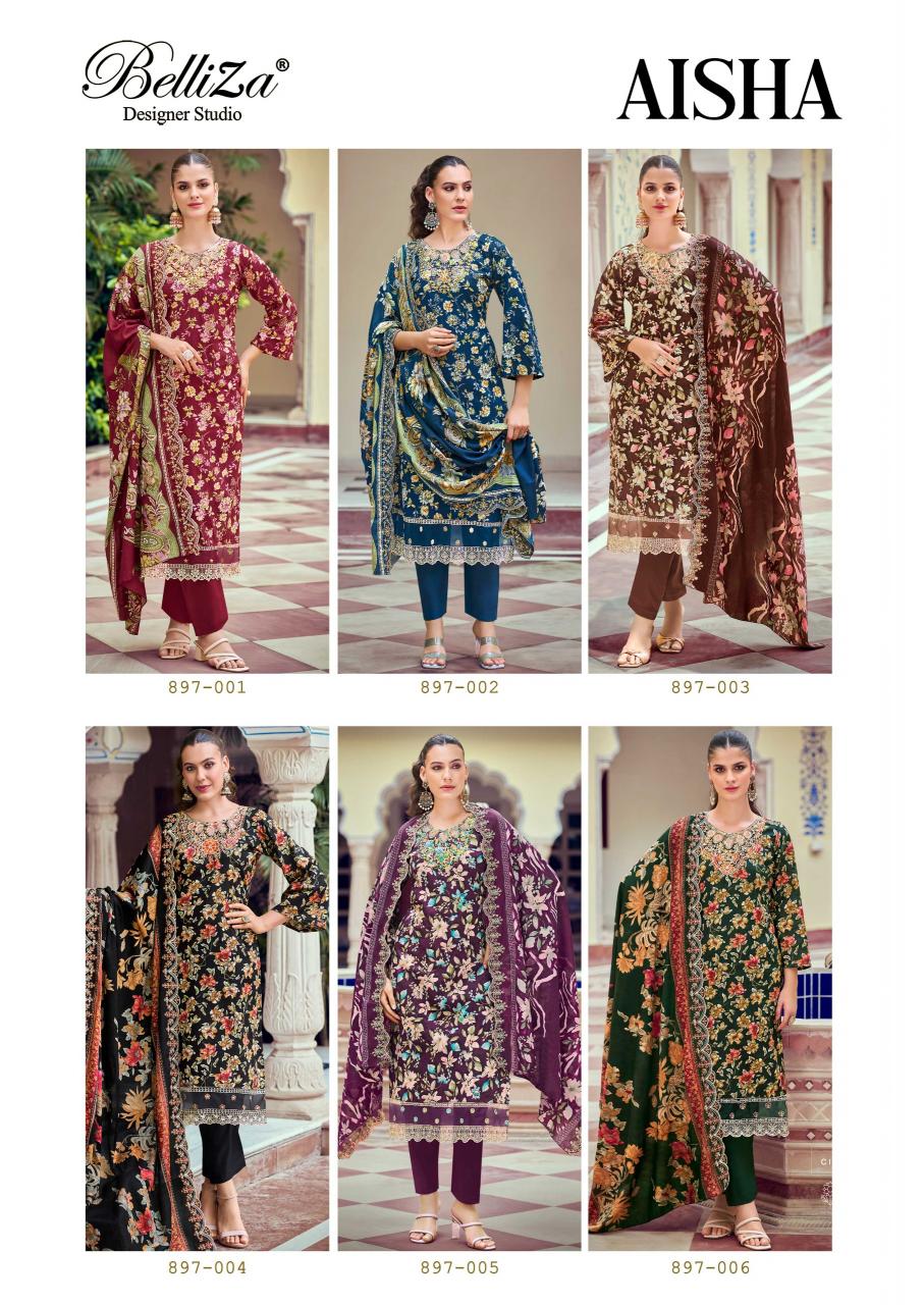 BelliZa Aisha catalog lt nitya dress material supplier surat