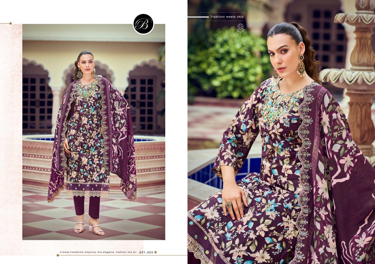 BelliZa Aisha catalog lt nitya dress material supplier surat