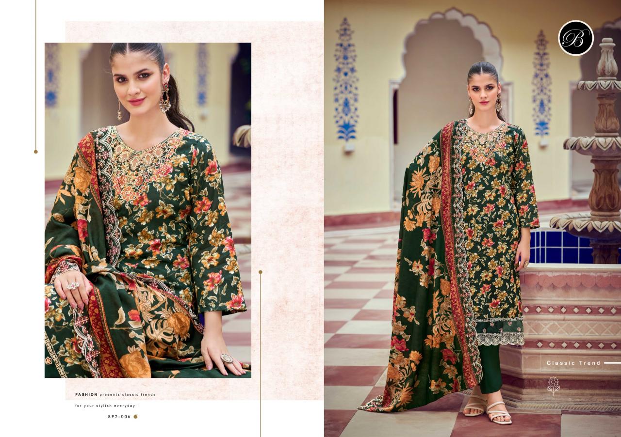 BelliZa Aisha catalog lt nitya dress material supplier surat