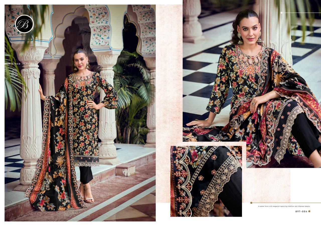 BelliZa Aisha catalog lt nitya dress material supplier surat