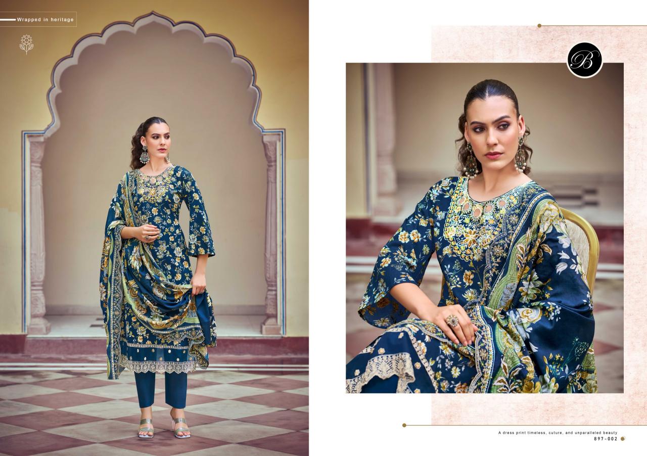 BelliZa Aisha catalog lt nitya dress material supplier surat