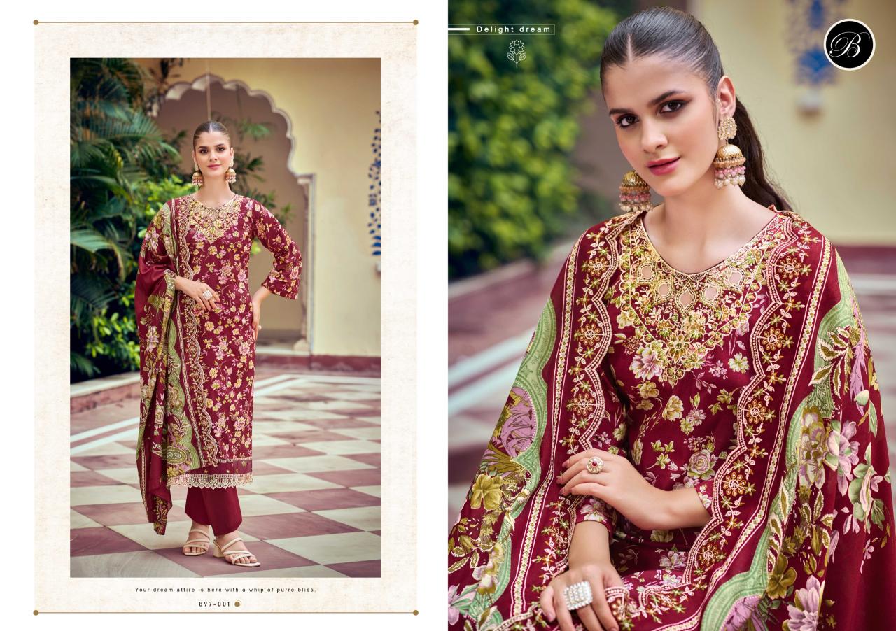 BelliZa Aisha catalog lt nitya dress material supplier surat