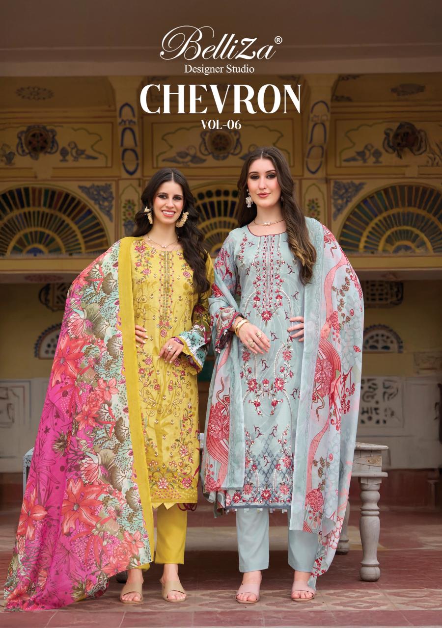 Belliza Chevron Vol 6 catalog wholesale dress materials in chennai