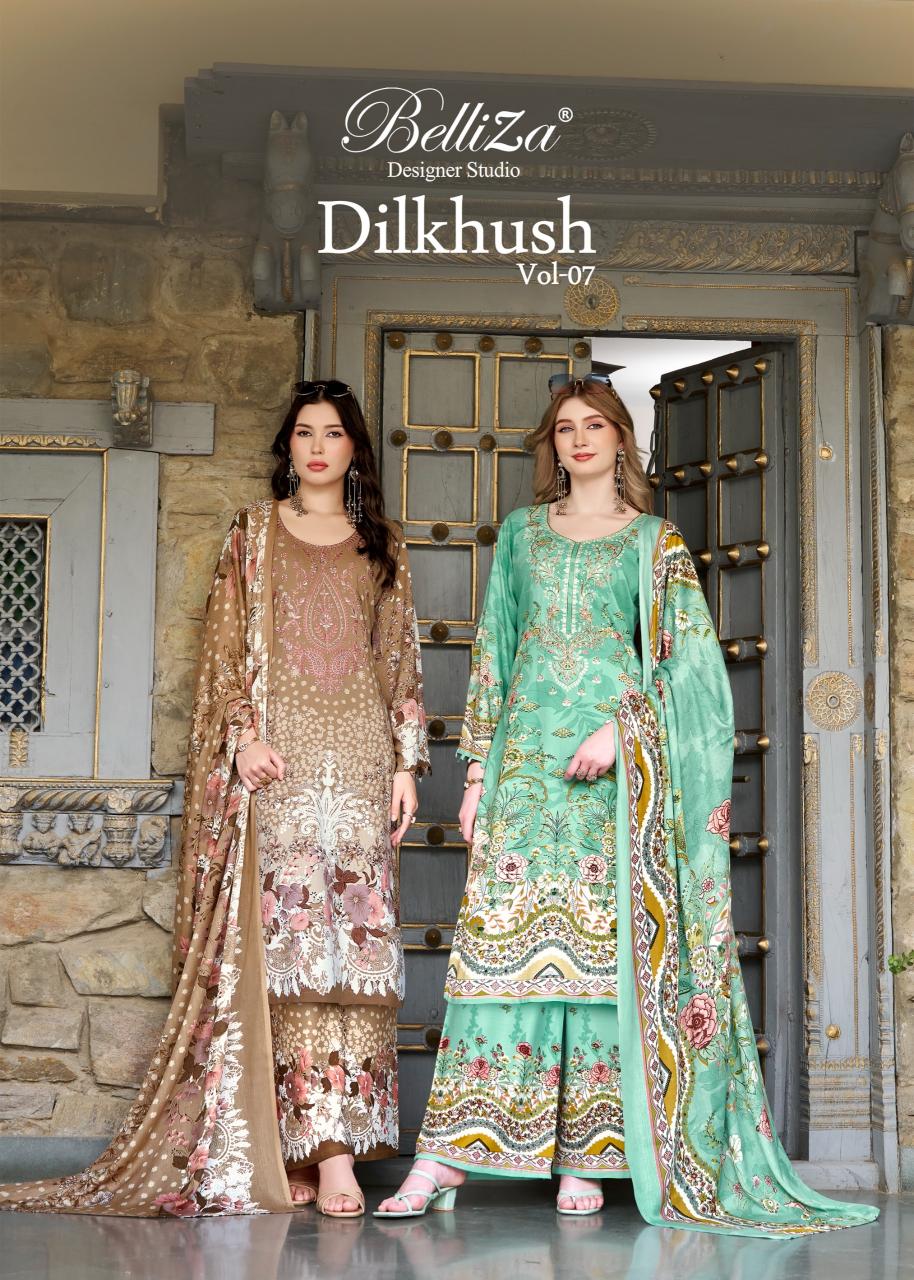 BelliZa Dilkhush vol 7 catalog wholesaler of salwar sui dress material in indore