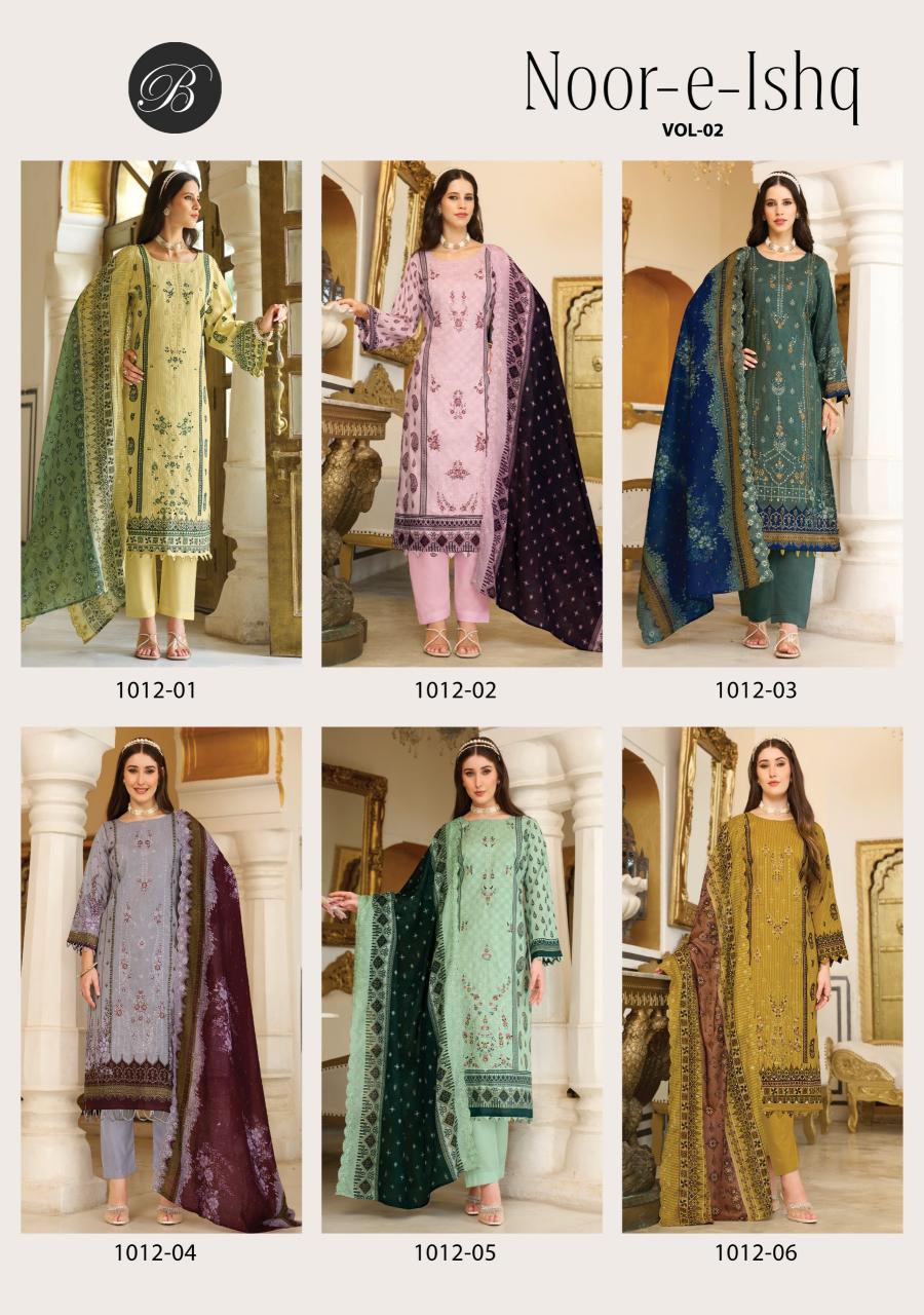 Belliza Noor E Ishq Vol 2 catalog pakistani cotton dress material surat