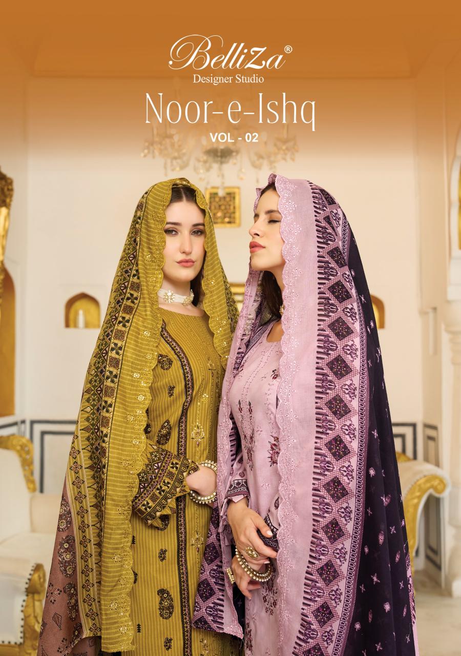 Belliza Noor E Ishq Vol 2 catalog pakistani cotton dress material surat