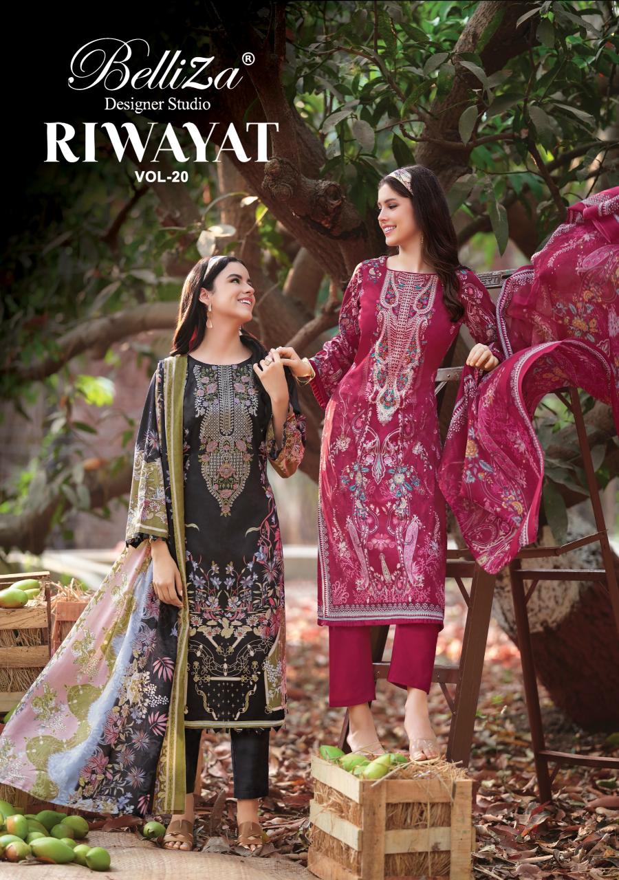 Belliza Riwayat Vol 20 catalog surat dress materials online retail