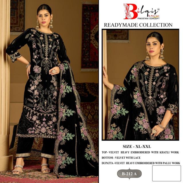 Bilqis B 212 A TO D catalog pakistani suits wholesale in mumbai
