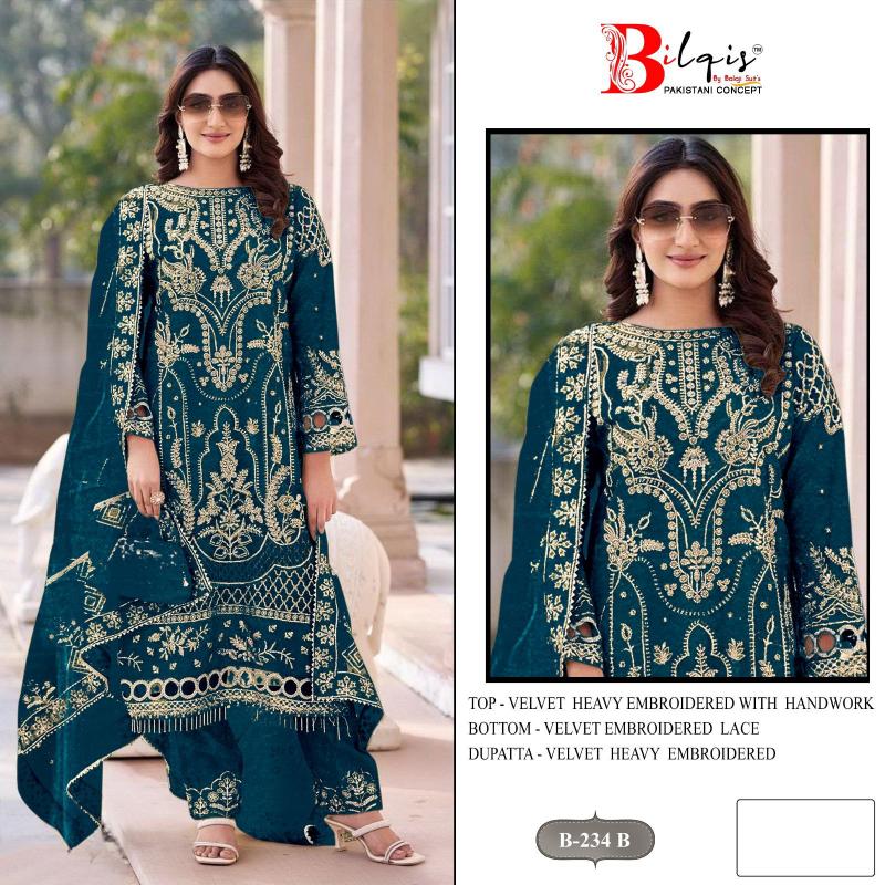 Bilqis B 234 A TO D catalog pakistani suites wholesale dealers