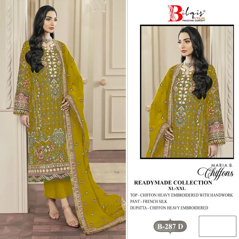 Bilqis B 287 A TO D catalog wholesale market for pakistani suits in hyderabad