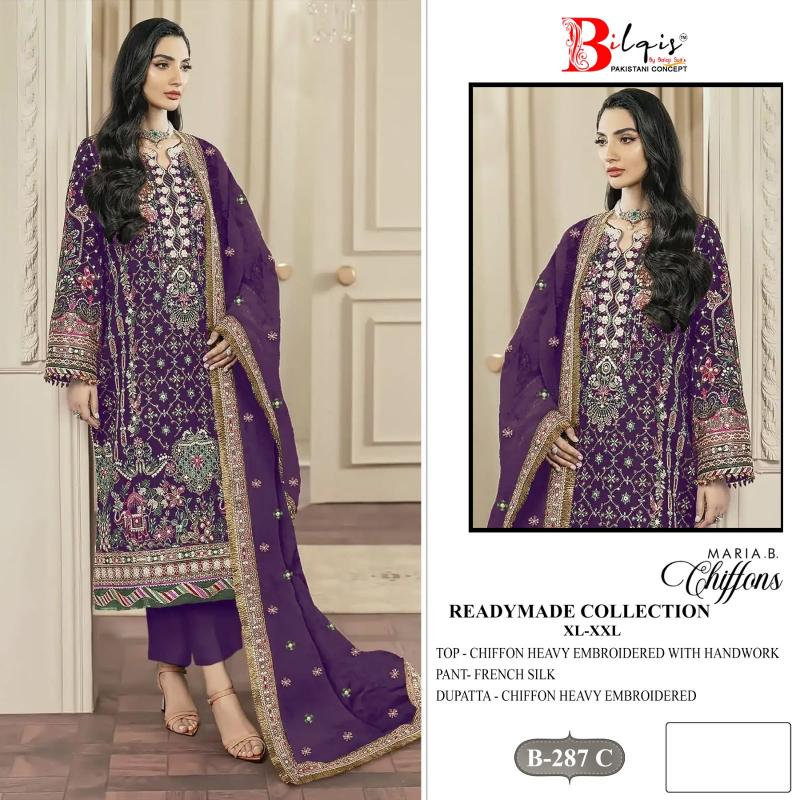 Bilqis B 287 A TO D catalog wholesale market for pakistani suits in hyderabad
