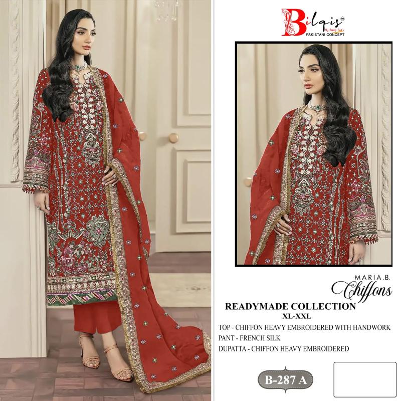 Bilqis B 287 A TO D catalog wholesale market for pakistani suits in hyderabad