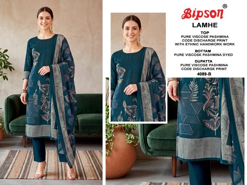 Bipson Lamhe 4089 catalog wholesale market of salwar kameez in kolkata