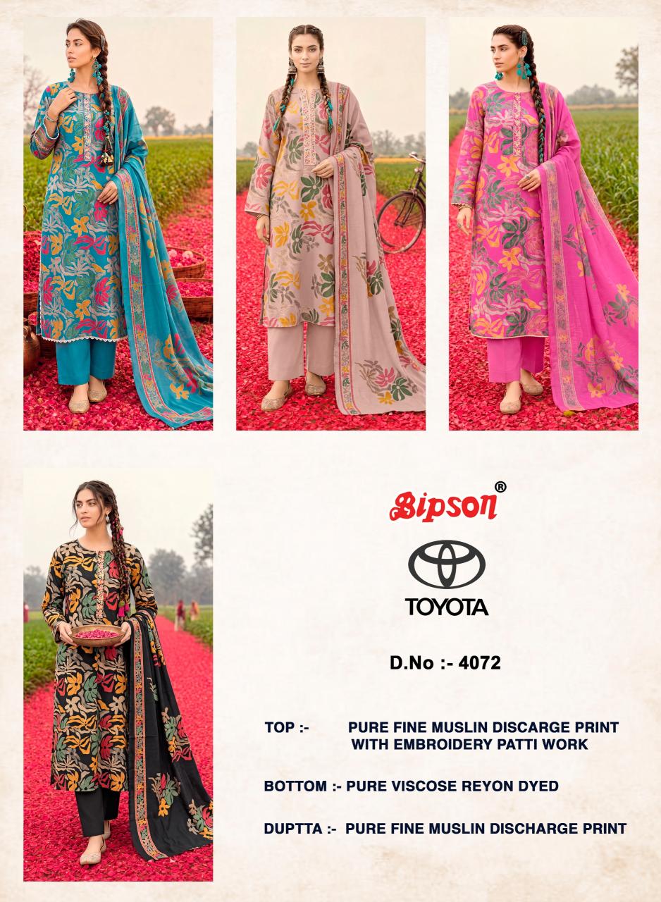 Bipson Toyota 4072 catalog wholesalers for salwar kameez in mumbai