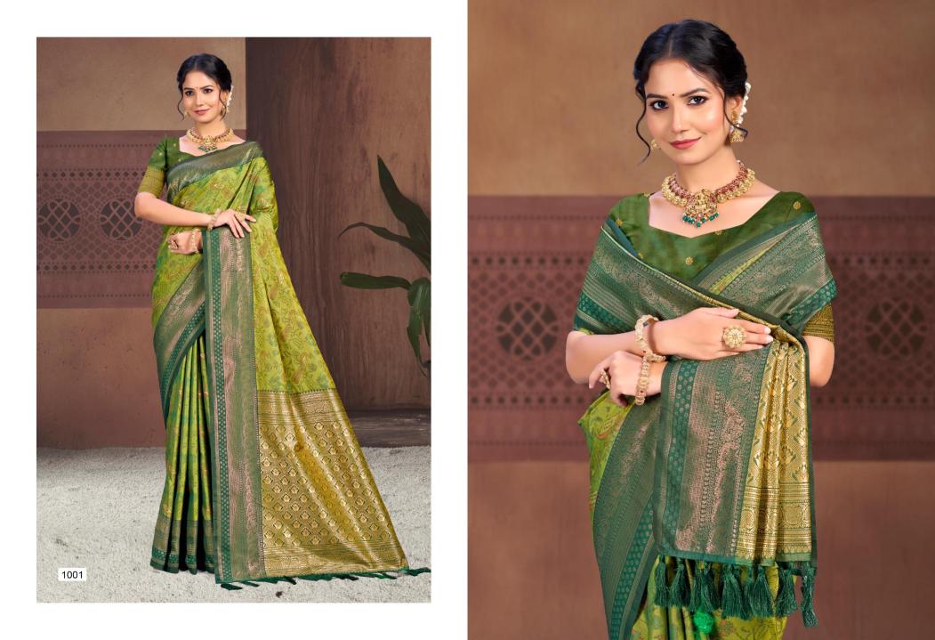Bunawat - Pallavi Silk Sangam Prints Soft Silk Woven Work Traditional Saree