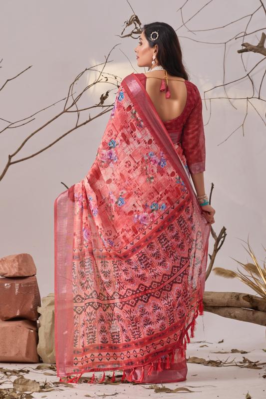 Dazira 1008 catalog linen jamdani sarees wholesale