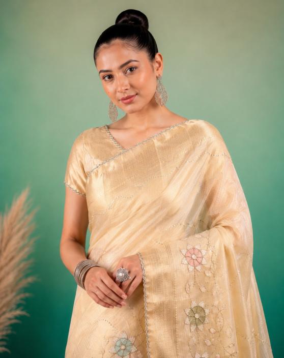 Dazira AFS Florent Tissue catalog tissue silk saree wholesale