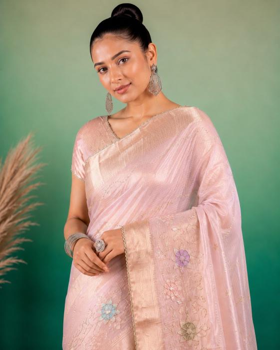 Dazira AFS Florent Tissue catalog tissue silk saree wholesale