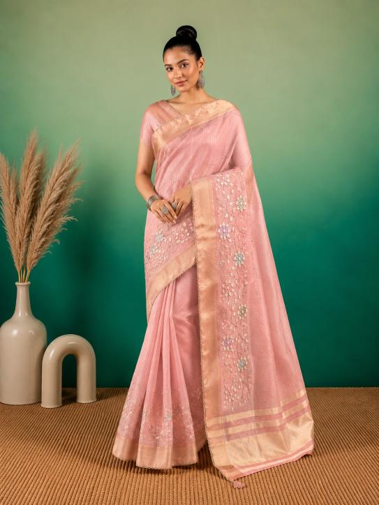 Dazira AFS Florent Tissue catalog tissue silk saree wholesale