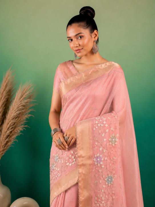 Dazira AFS Florent Tissue catalog tissue silk saree wholesale