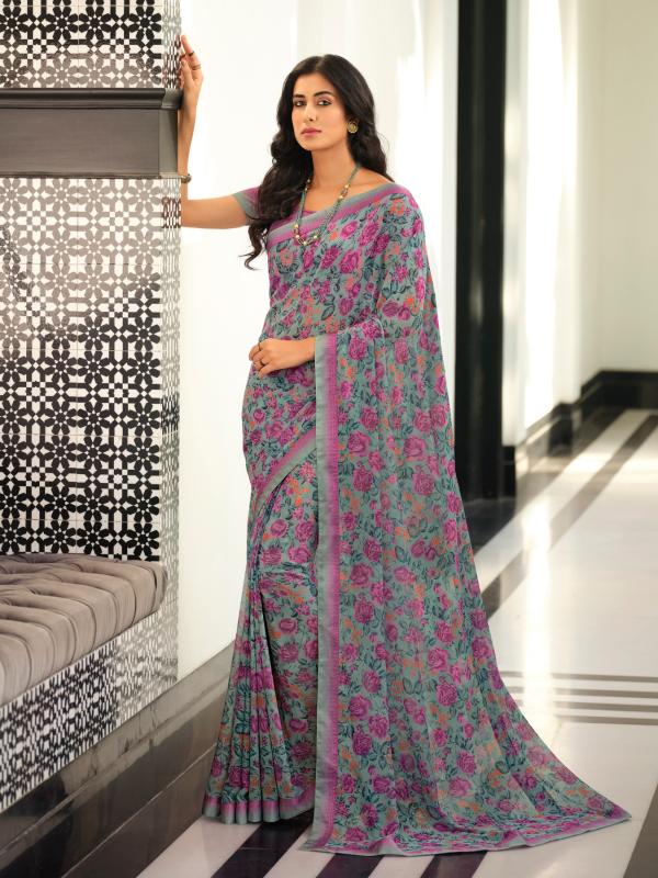 Dazira GC vol 59 catalog plain georgette sarees wholesale