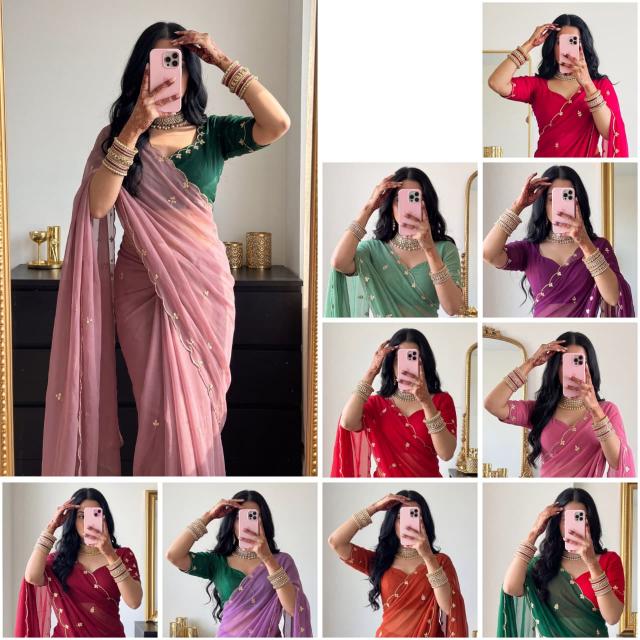 Dazira Georgette vol 71 catalog georgette sarees wholesale