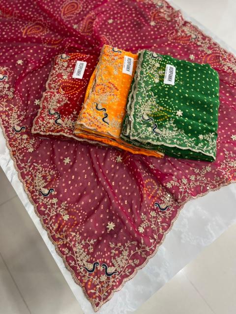 Dazira Morpankh catalog bandhani saree wholesalers ahmedabad