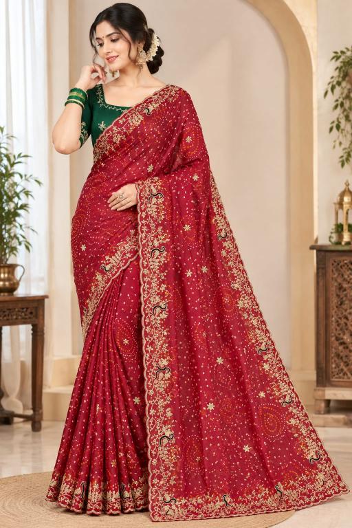 Dazira Morpankh catalog bandhani saree wholesalers ahmedabad