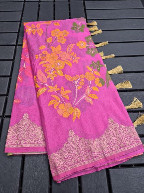 Dazira Pure Banarasi Khadi Crepe vol 4 catalog banarasi sarees wholesale
