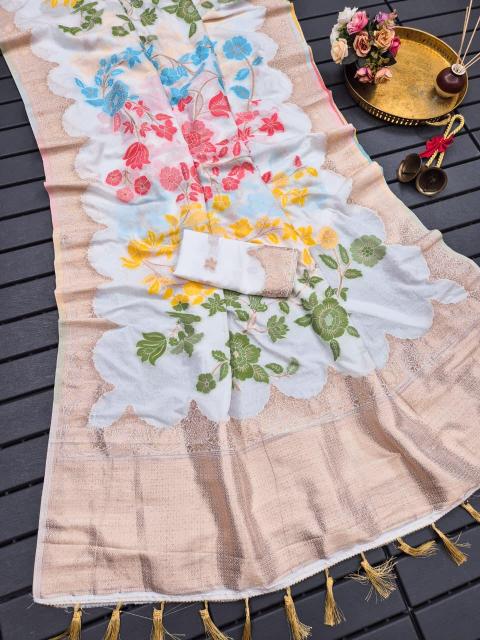 Dazira Pure Banarasi Khadi Crepe vol 4 catalog banarasi sarees wholesale