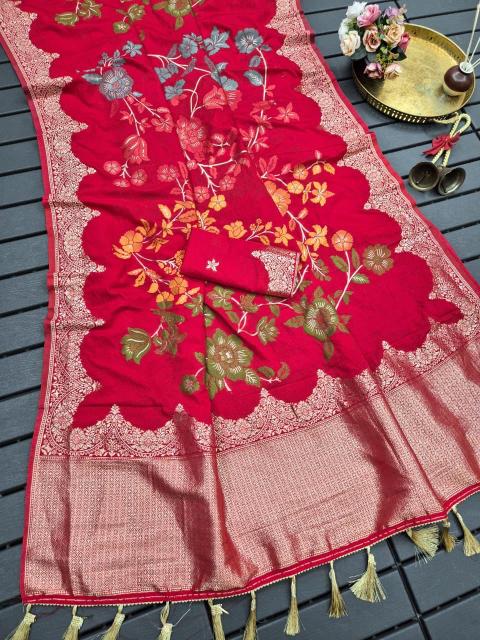 Dazira Pure Banarasi Khadi Crepe vol 4 catalog banarasi sarees wholesale