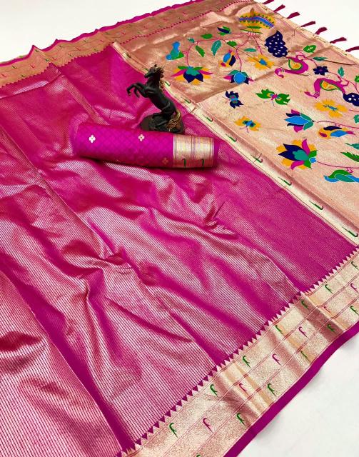Dazira Tissue Paithani vol 3 catalog pure silk saree wholesale market