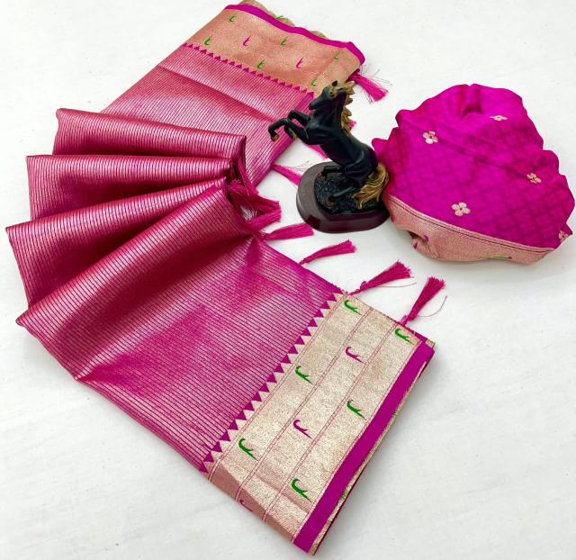 Dazira Tissue Paithani vol 3 catalog pure silk saree wholesale market