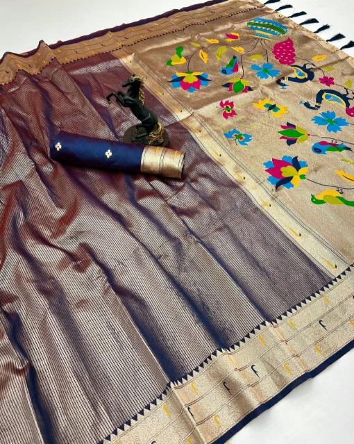 Dazira Tissue Paithani vol 3 catalog pure silk saree wholesale market
