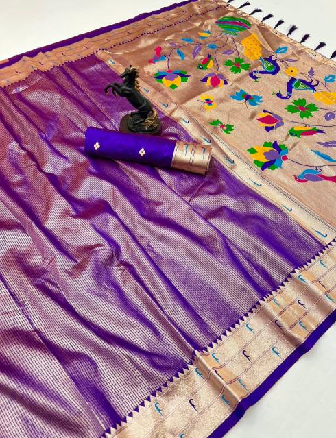 Dazira Tissue Paithani vol 3 catalog pure silk saree wholesale market