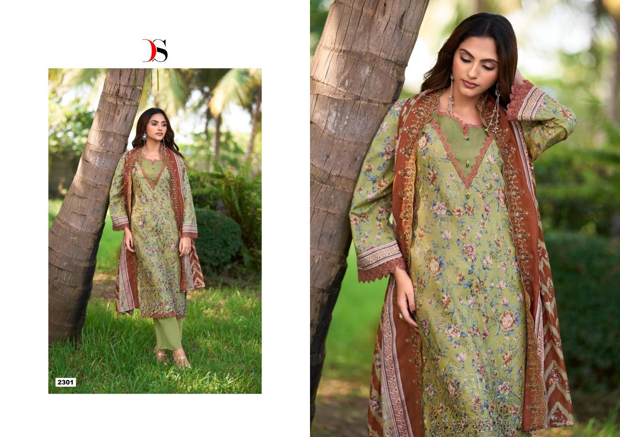 Deepsy Bin Saeed vol 23 catalog cotton dupatta pakistani brand salwar suit wholesaler