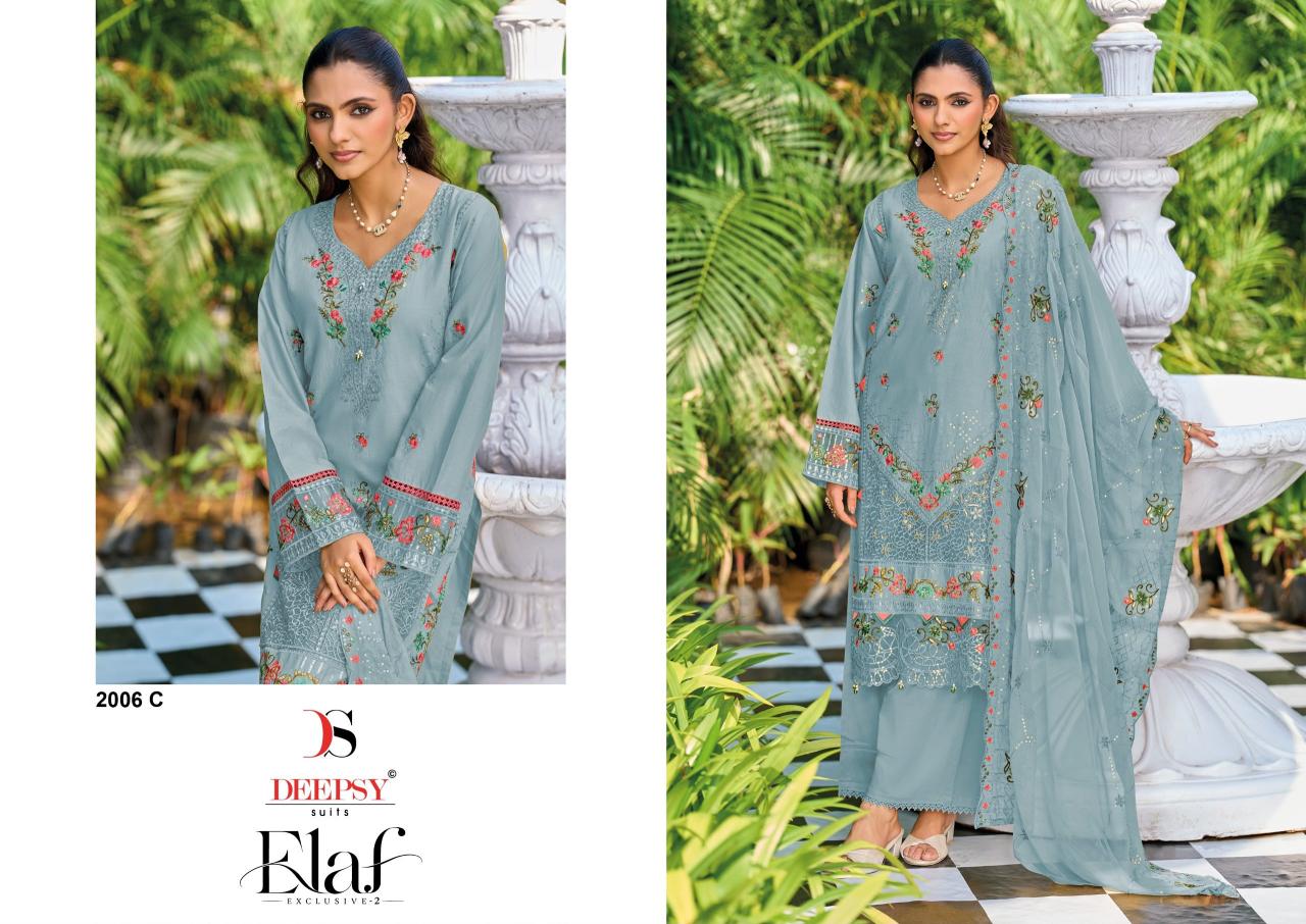 Deepsy Elaf Exclusive vol 2 D 2000 catalog wholesale pakistani suits in hyderabad