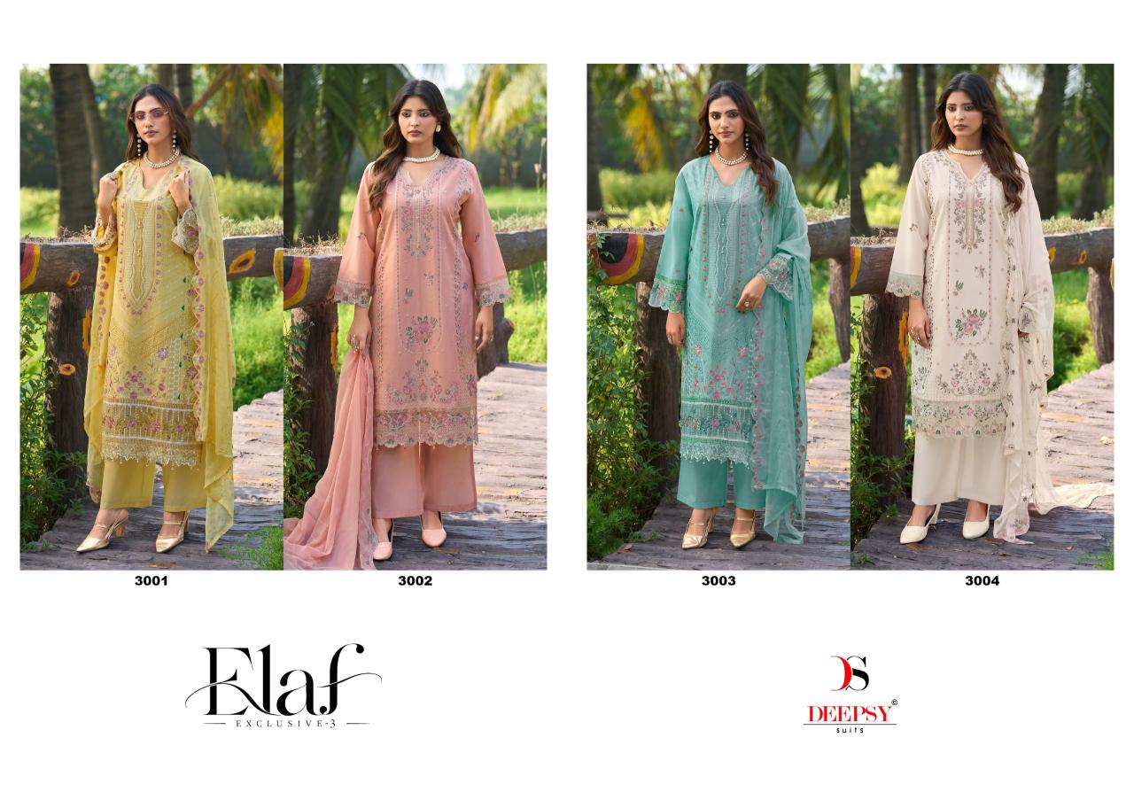 Deepsy Elaf Exclusive vol 3 catalog cotton dupatta pakistani suites wholesale dealers