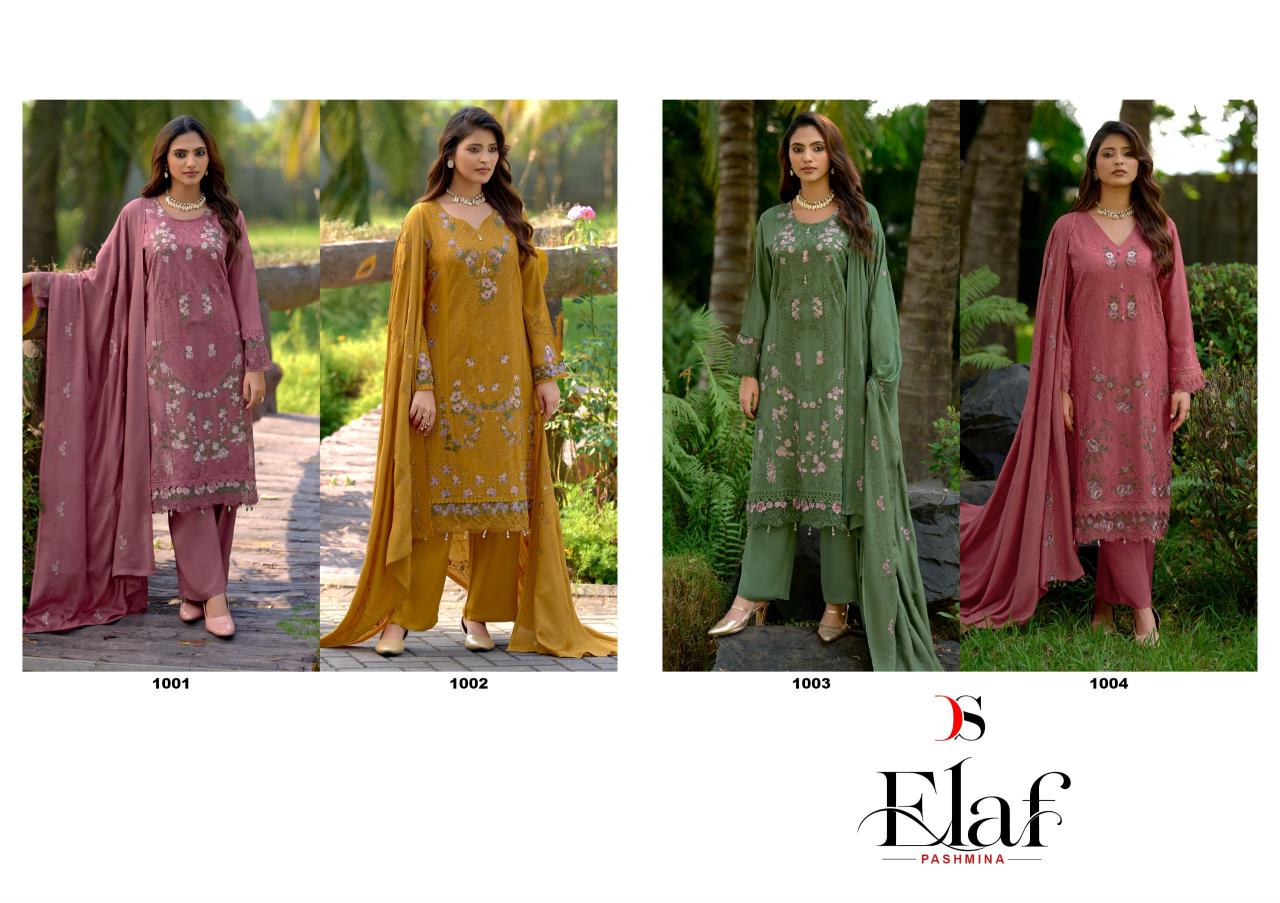 Deepsy Elaf Pashmina catalog wholesale market for pakistani suits in delhi