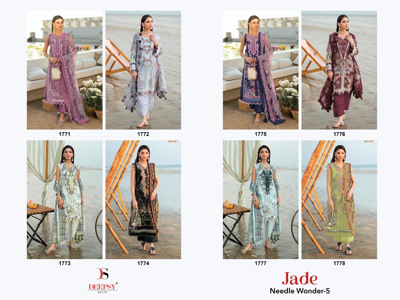 Deepsy Jade Needle Wonder 25 Vol 5 Cotton Dupatta catalog pakistani suits wholesale market in delhi