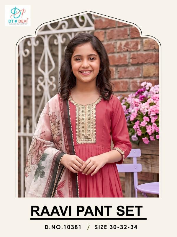 Dt Devi Raavi 10381 catalog Wholesale Kids Dresses for Resellers
