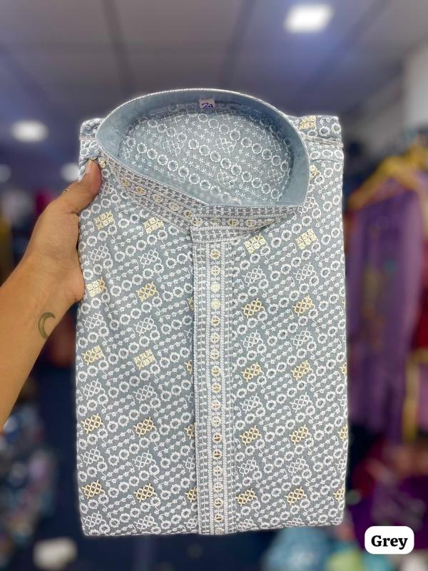 Felocirt Manyavar Chikankari catalog ready mens kurti set wholesale